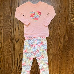 GAP 18-24 mo Heart Butterfly Heart Pajama Set